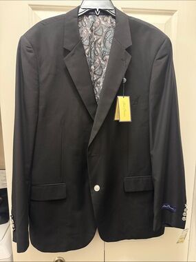 Men's Black Single-Breasted Blazer